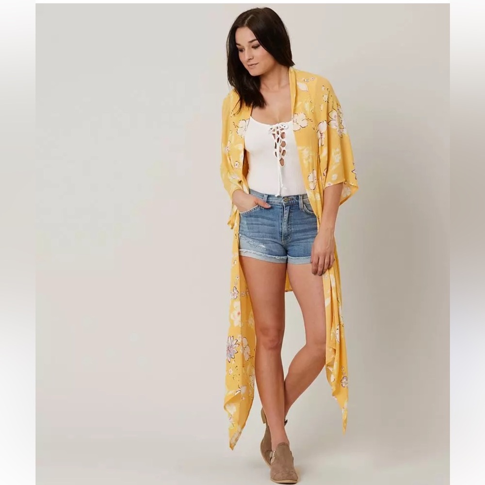 Billabong Yellow Floral Kimono